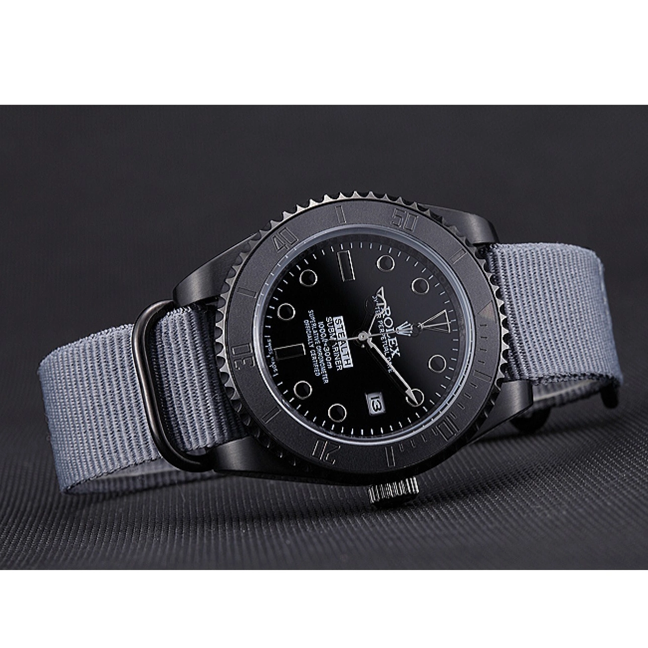 AAA replica watch Rolex 621996 Stealth Black Submariner 0806